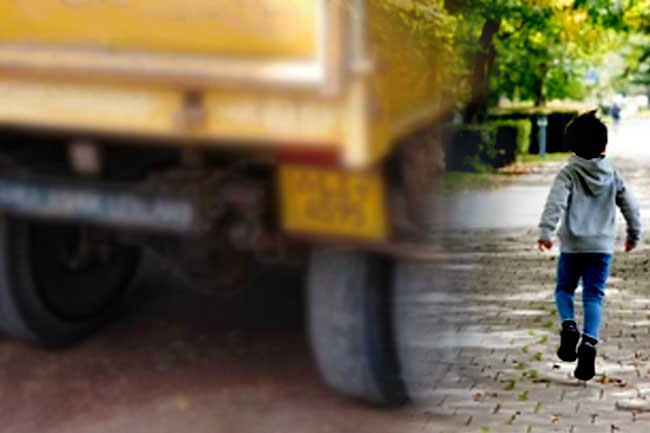 ටිපර් රථයක ගැටී කුඩා දරුවෙකුට දිවි අහිමි වෙයි