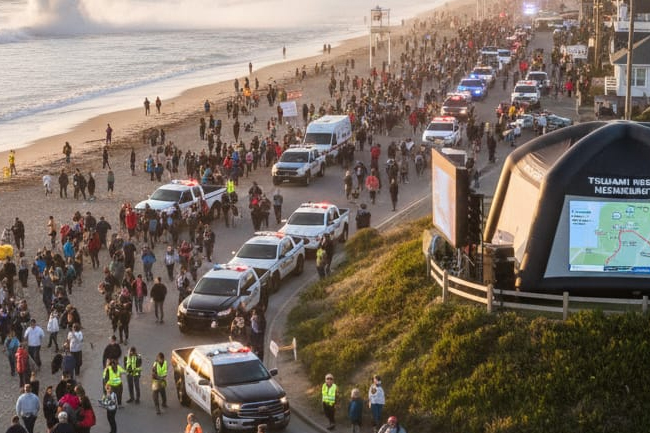 දිවයිනේ දිස්ත්රික්ක 4ක අද සුනාමි පෙරහුරුවක්