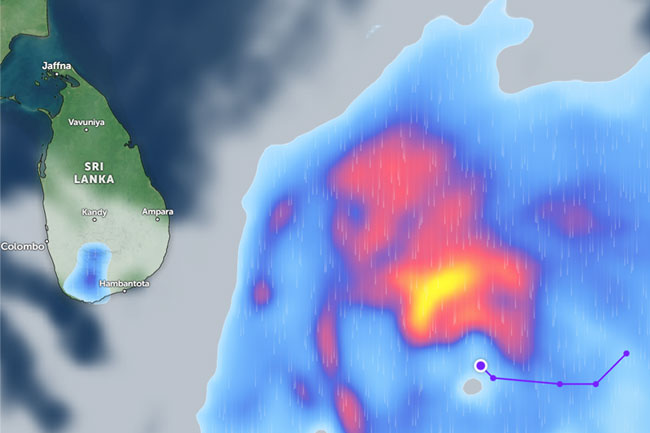 හෙට දිස්ත්රික්ක කිහිපයකට මි.මී. 100ට වැඩි තද වැසි