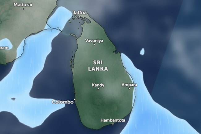 දිස්ත්රික්ක කිහිපයකට විටින් විට වැසි