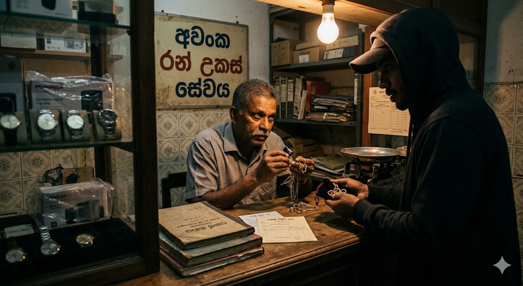 හොර රත්තරන් බඩු උකස් කරන ජාවාරමක්
