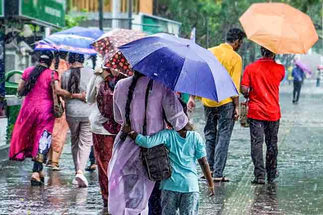 ප්රදේශ කිහිපයකට අද පස්වරුවේ වැසි